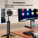 Supporto magnetico da tavolo A004 per telefono, multifunzionale, retrattile, per live streaming e riprese.