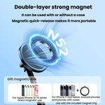 Supporto magnetico da tavolo A004 per telefono, multifunzionale, retrattile, per live streaming e riprese.