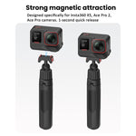 Treppiede magnetico a sgancio rapido per selfie stick compatibile con Insta360 X5 / Ace Pro 2 / Ace Pro con rotazione a 360 gradi., for Insta360 X5, Ace Pro 2, Ace Pro