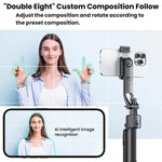 Selfie stick con tracciamento volto e supporto telefono