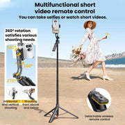 Selfie stick con tracciamento volto e supporto telefono