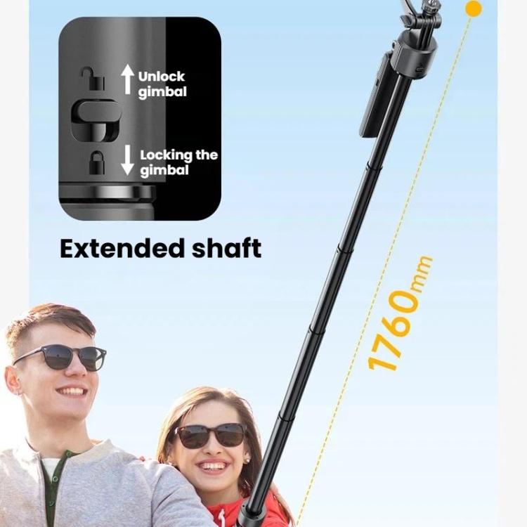 Selfie stick con tracciamento volto e supporto telefono