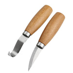 Affilatura Raschiatura Coltello da cucchiaio in legno Manico in faggio Coltello da intaglio per lavorazione del legno, 2pcs /Set Scraping Wooden Spoon