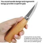 Affilatura Raschiatura Coltello da cucchiaio in legno Manico in faggio Coltello da intaglio per lavorazione del legno, 2pcs /Set Scraping Wooden Spoon