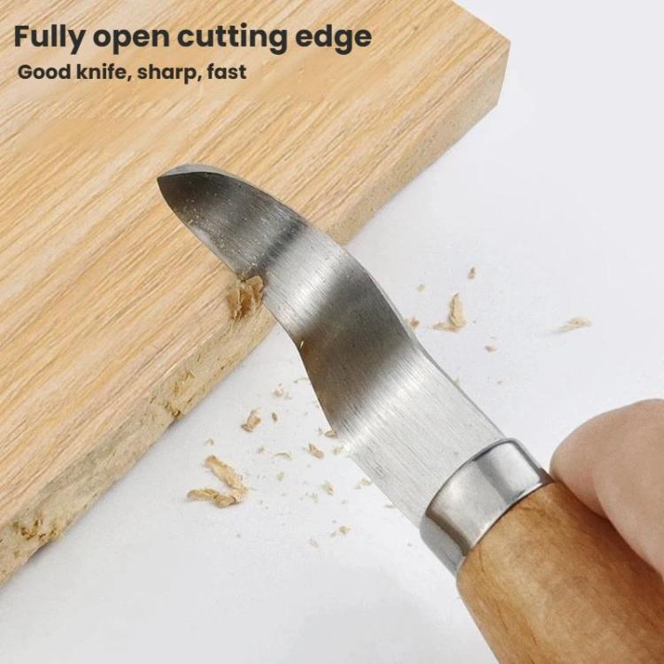 Affilatura Raschiatura Coltello da cucchiaio in legno Manico in faggio Coltello da intaglio per lavorazione del legno, 2pcs /Set Scraping Wooden Spoon