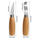 Affilatura Raschiatura Coltello da cucchiaio in legno Manico in faggio Coltello da intaglio per lavorazione del legno, 2pcs /Set Scraping Wooden Spoon