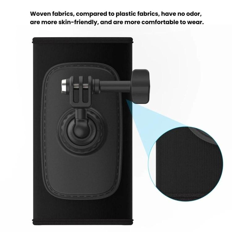 Supporto universale per tracolla per action camera con testa a sfera girevole a 360 gradi per riprese POV a mani libere.