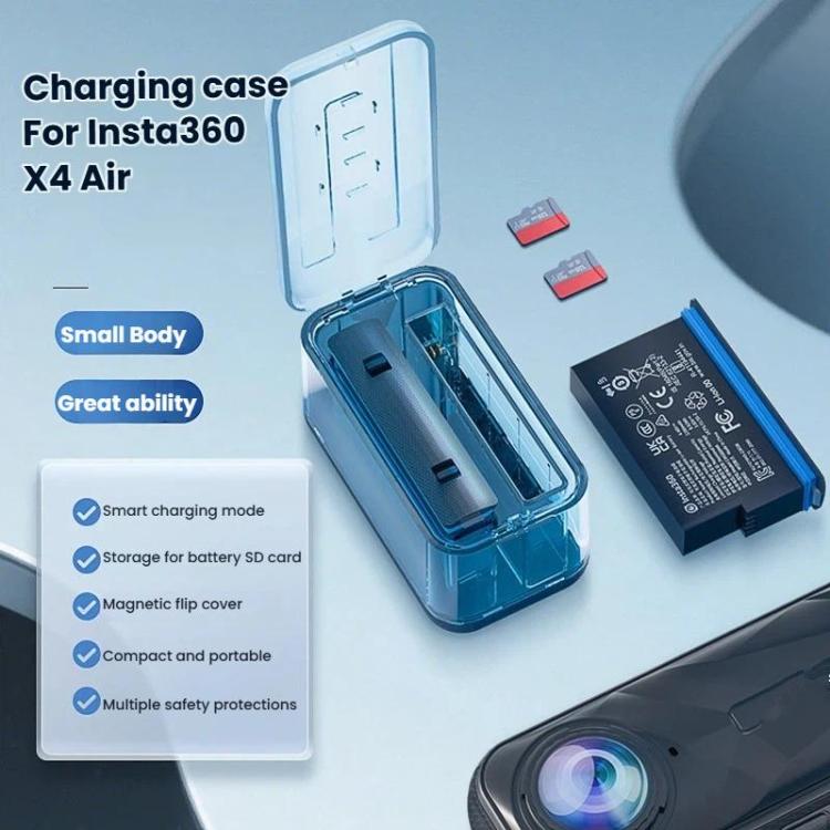 Custodia di ricarica a doppio canale con display digitale per caricabatterie rapido Insta360 X4 Air., For Insta360 X4 Air