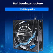 KunPeng 8cm 17W Cooling Fan Ball Bearing Axial AC Fan, 110V, 220V