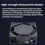 KunPeng 8cm 17W Cooling Fan Ball Bearing Axial AC Fan, 110V, 220V