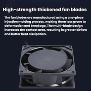 KunPeng 8cm 17W Cooling Fan Ball Bearing Axial AC Fan, 110V, 220V