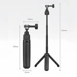 Mini selfie stick regolabile da 19 a 43 cm con testa a sfera girevole a 360 gradi per action camera universali, 2-claw version