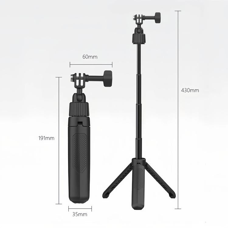 Mini selfie stick regolabile da 19 a 43 cm con testa a sfera girevole a 360 gradi per action camera universali, 2-claw version
