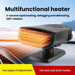 Riscaldatore per auto universale multifunzione da 150 W, riscaldamento e raffreddamento, ventola antiappannamento a doppio uso., 12v, 24v