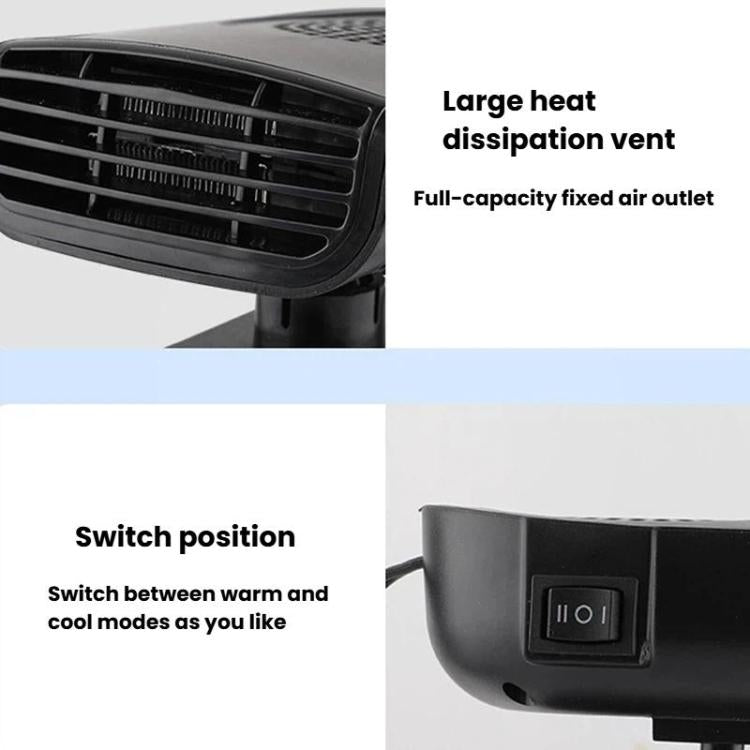 Riscaldatore per auto universale multifunzione da 150 W, riscaldamento e raffreddamento, ventola antiappannamento a doppio uso., 12v, 24v