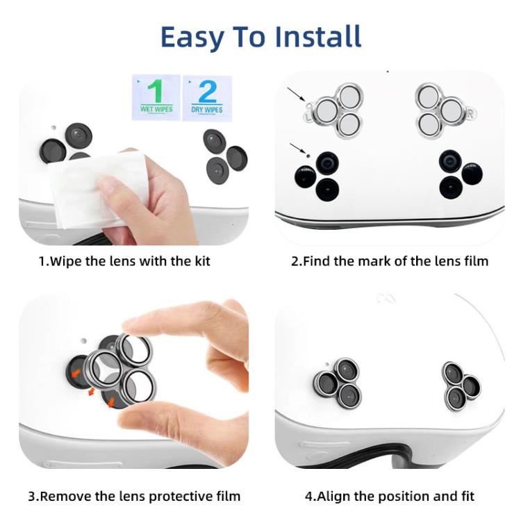 Protezione per lente in lega per MetaQuest 3S, protezione per schermo in vetro temperato anti-esplosione.
