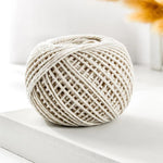 5 pezzi 70 m Corda per imballaggio alimentare fai da te Filo di cotone, Beige, Blue White, Red White, Pink White, White Green, White