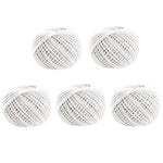 5 pezzi 70 m Corda per imballaggio alimentare fai da te Filo di cotone, Beige, Blue White, Red White, Pink White, White Green, White