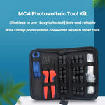 Kit di attrezzi MC4 PV: pinze a crimpare, chiave inglese, connettore PV, borsa porta attrezzi., 24 in 1