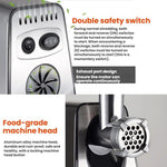 Tritacarne elettrico in acciaio inox da 400 W con insaccatrice, EU Plug, US Plug, UK Plug