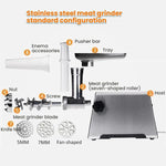 Tritacarne elettrico in acciaio inox da 400 W con insaccatrice, EU Plug, US Plug, UK Plug