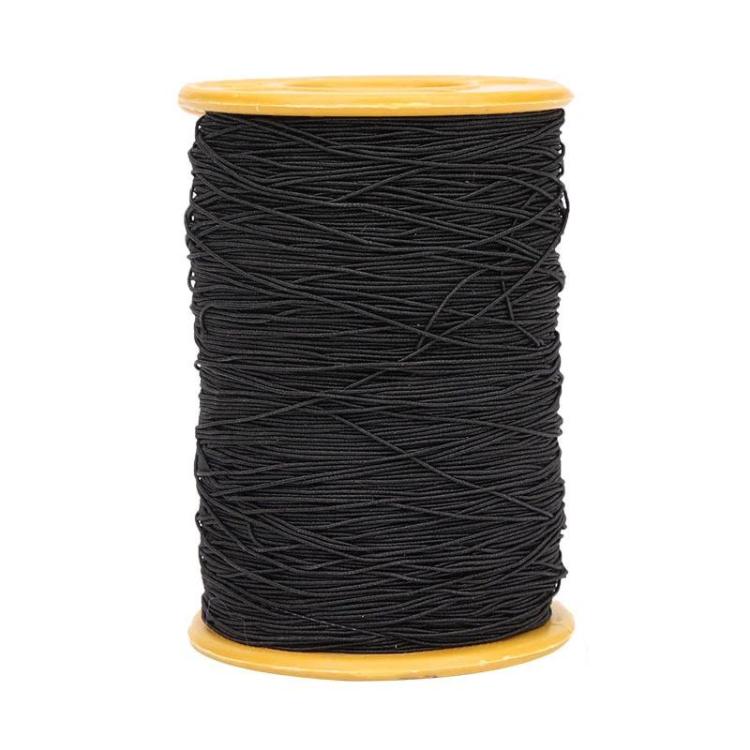 Cordino elastico da cucito da 0,45 mm, elastico con anima rivestita, filo elastico, White, Gray, Black, Coffee, Navy