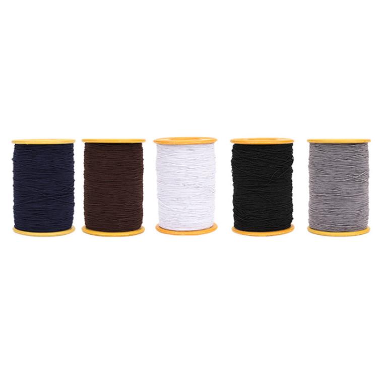 Cordino elastico da cucito da 0,45 mm, elastico con anima rivestita, filo elastico, White, Gray, Black, Coffee, Navy
