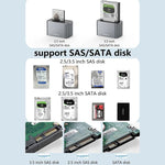 Blueendless HD01S SAS/SATA Universal Hard Drive Dock 2.5/3.5 Inch 20TB Computer Desktop Type-C Hard Drive Enclosure 3.0, US Plug, EU Plug, UK Plug, AU Plug