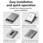 Blueendless U23QC 2.5 inch Mobile Hard Drive Enclosure USB3.0 Metal SATA Serial Port Laptop External Solid State SSD, 10mm, 15mm