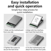 Blueendless U23QC 2.5 inch Mobile Hard Drive Enclosure USB3.0 Metal SATA Serial Port Laptop External Solid State SSD, 10mm, 15mm