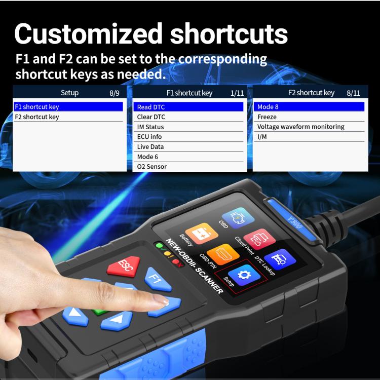 Strumento di diagnostica per auto OBD2, scanner per guasti alla batteria