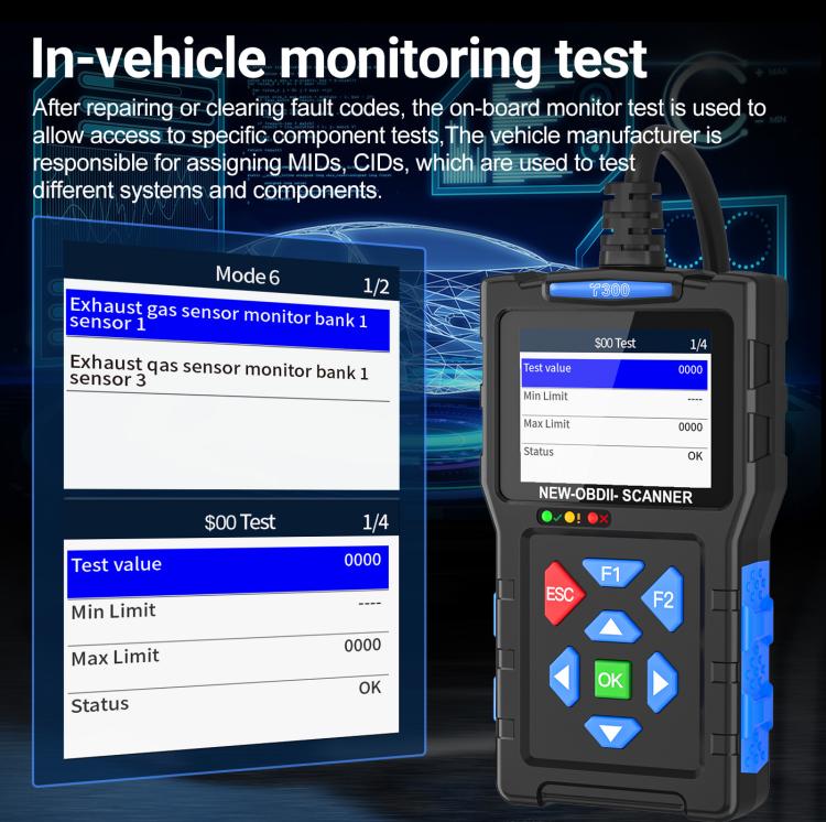 Strumento di diagnostica per auto OBD2, scanner per guasti alla batteria