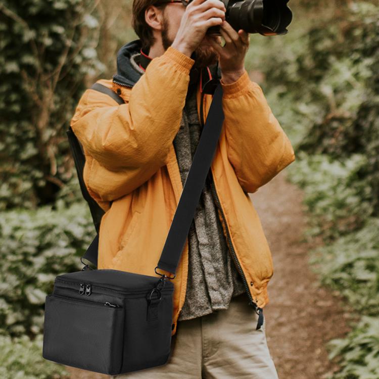 Borsa universale per fotocamera DSLR, borsa a tracolla portatile con doppi divisori in peluche., DSLR Camera Bag