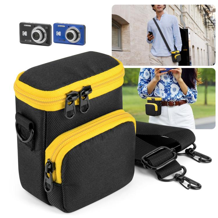 Custodia portatile per fotocamera Kodak FZ45 CCD, utilizzabile sia a tracolla che in cintura., CCD Camera Bag