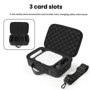 For Mac Mini M4 / M4 Pro 2024 Hard Shell EVA Carrying Case Portable Shoulder Messenger Bag, Shoulder Bag