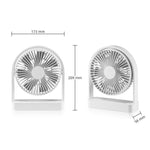Ventilatore da scrivania mini slim F3A, silenzioso, portatile e ricaricabile, con connessione USB.
