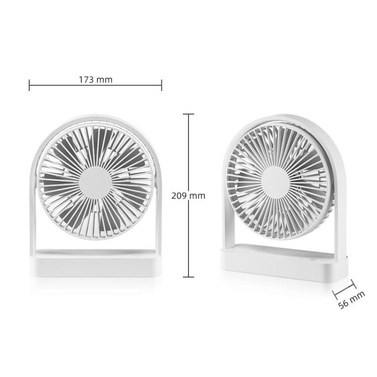 Ventilatore da scrivania mini slim F3A, silenzioso, portatile e ricaricabile, con connessione USB.