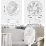 Ventilatore da tavolo multifunzione rotante, portatile, per ufficio e camera da letto, silenzioso, con ricarica USB., F4 Standard, F4 Screen Display