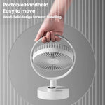 Ventilatore da tavolo multifunzione rotante, portatile, per ufficio e camera da letto, silenzioso, con ricarica USB., F4 Standard, F4 Screen Display