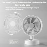 Ventilatore da tavolo multifunzione rotante, portatile, per ufficio e camera da letto, silenzioso, con ricarica USB., F4 Standard, F4 Screen Display