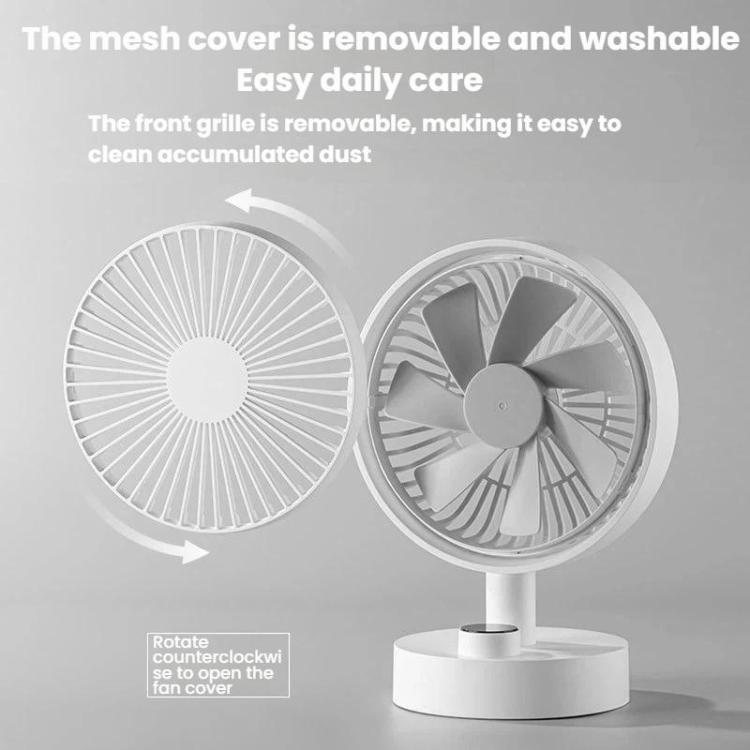 Ventilatore da tavolo multifunzione rotante, portatile, per ufficio e camera da letto, silenzioso, con ricarica USB., F4 Standard, F4 Screen Display