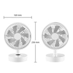 Ventilatore da tavolo multifunzione rotante, portatile, per ufficio e camera da letto, silenzioso, con ricarica USB., F4 Standard, F4 Screen Display