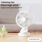 Ventilatore oscillante da tavolo F5 con clip, ricarica USB, mini ventilatore da tavolo, F5