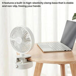 Ventilatore oscillante da tavolo F5 con clip, ricarica USB, mini ventilatore da tavolo, F5