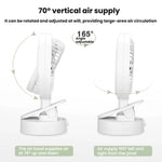 Ventilatore oscillante da tavolo F5 con clip, ricarica USB, mini ventilatore da tavolo, F5