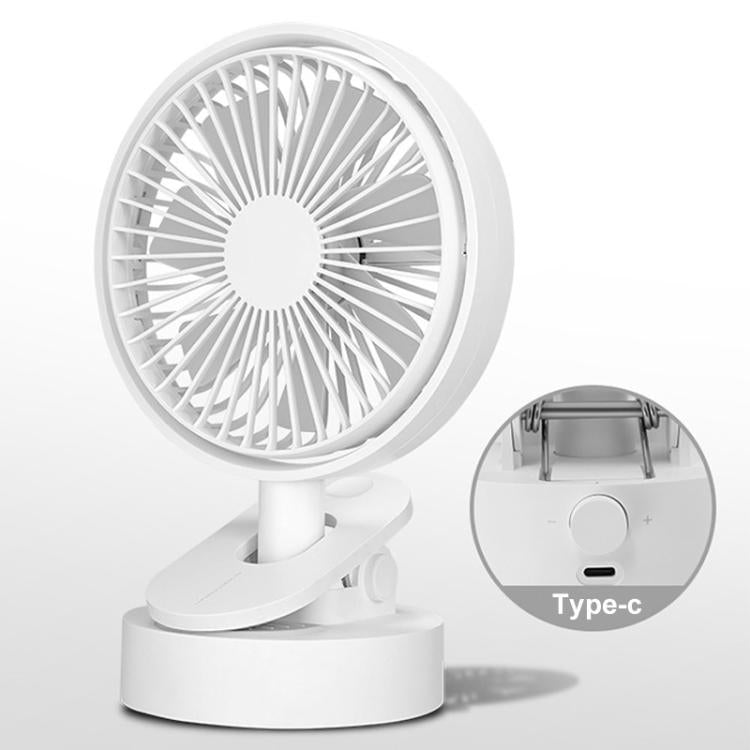 Ventilatore oscillante da tavolo F5 con clip, ricarica USB, mini ventilatore da tavolo, F5