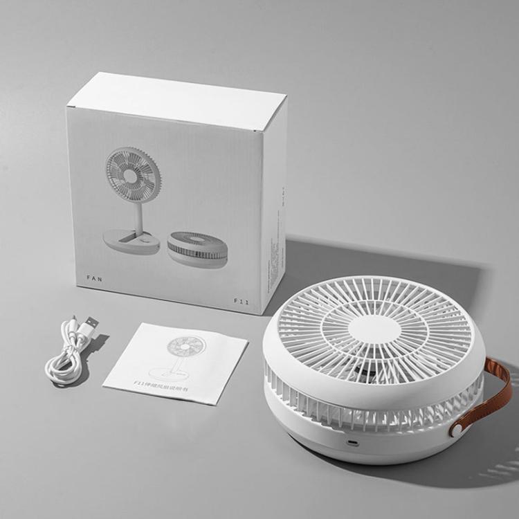 Ventilatore da tavolo telescopico pieghevole F11, mini ventilatore portatile da esterno con ricarica., F11