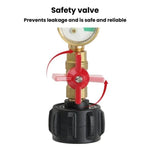 Adattatore per ricarica bombole di propano con indicatore luminoso e valvola, connettore per riempimento bombole di gas