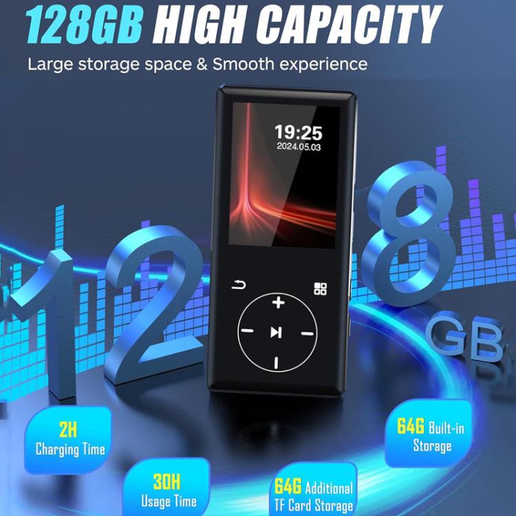 Lettore MP3 portatile touchscreen Bluetooth 64GB