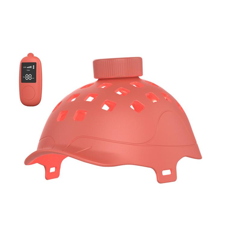 SF-001 Dispositivo per la crescita dei capelli a luce rossa wireless con telecomando in silicone da 660 nm, portatile, anticaduta, con cappuccio per la cura dei capelli
